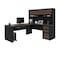 Bestar Connexion L-Shaped Workstation with hutch, Antigua/Black 93859-000052 - alternate 1